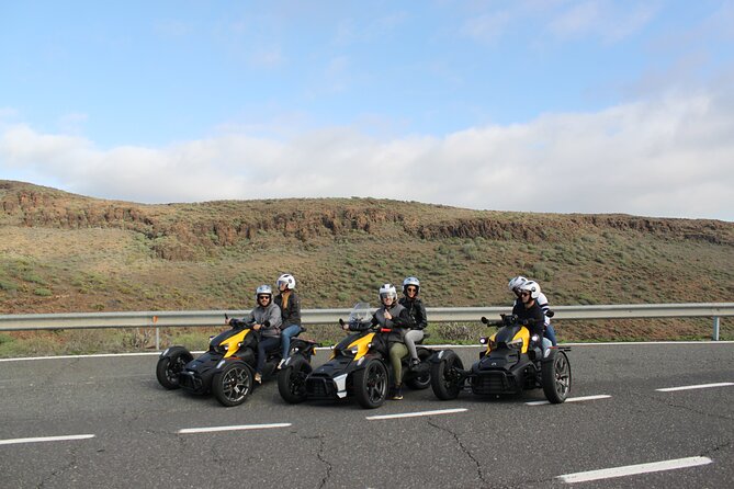 Can-am Ryker three wheels tricycle Mountain Tour (Maspalomas) - Finca Canarias Aloe Vera and the 15-minute lesson