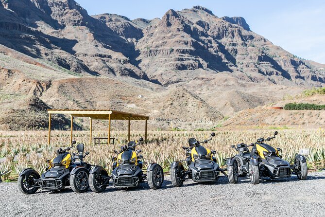 Can-am Ryker three wheels tricycle Mountain Tour (Maspalomas) - Getting comfortable with the Ryker