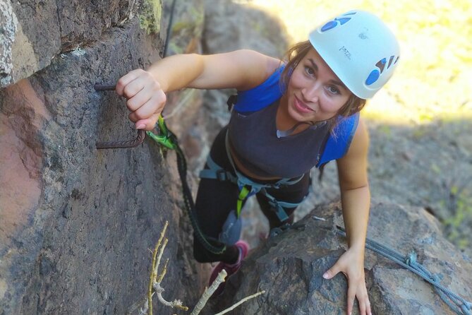 Climbing + Zipline + Via Ferrata + Cave. Adventure route in Gran Canaria - Guide quality and group size