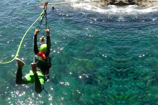 Coasteering experience in Gran Canaria - Jumps, swimming, and the cave zipline