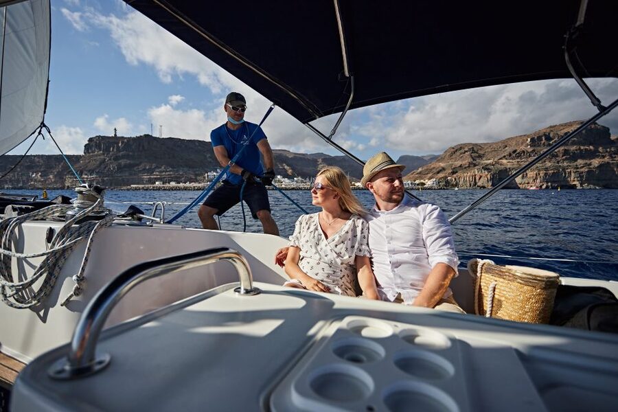 From Puerto de Mogán: Private Sailing Trip & Snorkeling - Taking the helm and joining the crew