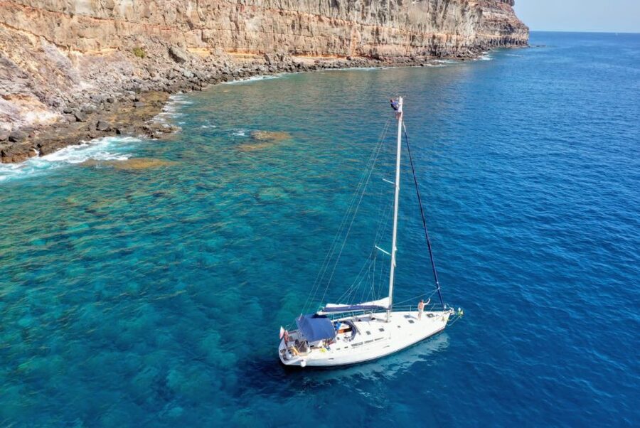 From Puerto de Mogán: Sailboat Trip with Food and Drinks - Choosing the beach stop for swimming and snorkeling