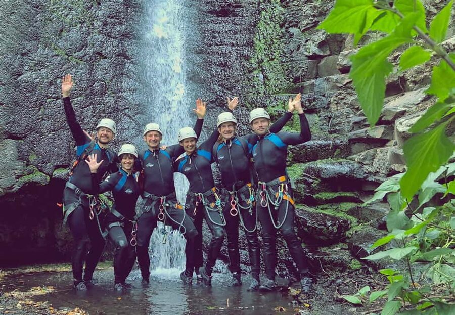 Gran Canaria: Canyoning Adventure in the Green Heart Jungle - Getting fitted with wetsuits, helmets, and ropes