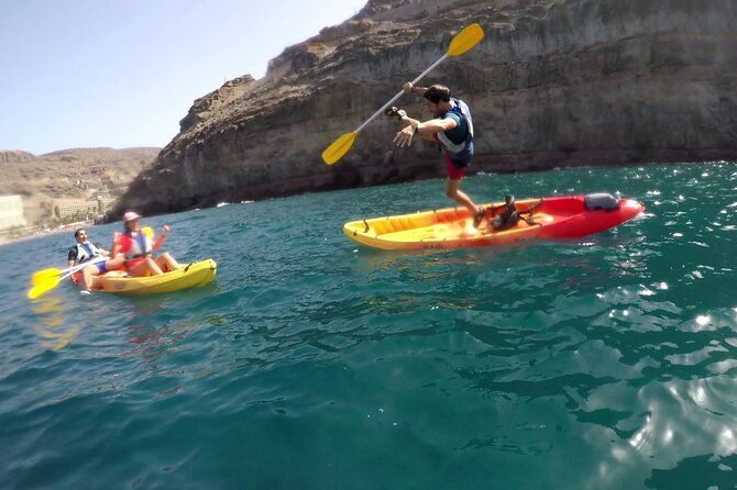 Kayak & Snorkeling Tour in Caves in Mogan - Inside the volcanic caves by kayak