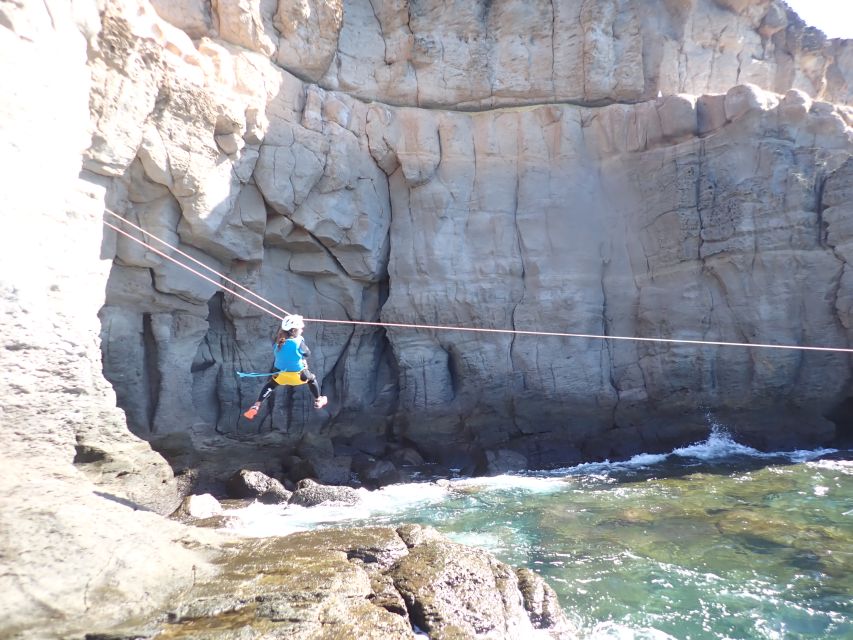Las Palmas: Coastering, Via Ferrata, Water Jumping & Snorkel - Via ferrata and the suspension bridge