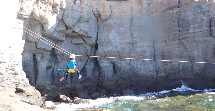 Las Palmas: Coastering, Via Ferrata, Water Jumping & Snorkel - From Medio Almud parking to the ocean