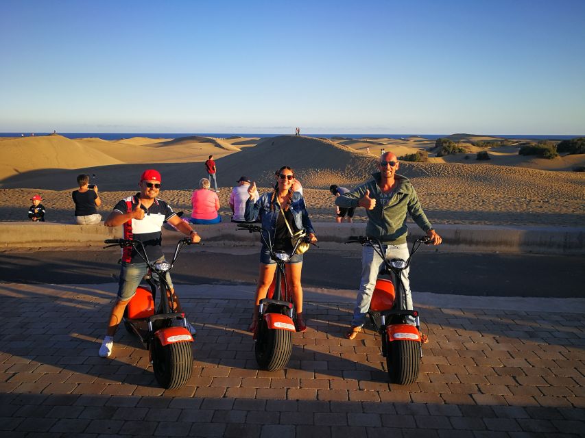 Maspalomas: 2-Seater E-Scooter Dunes Tour with Camel - The dunes and the view toward Playa del Ingles