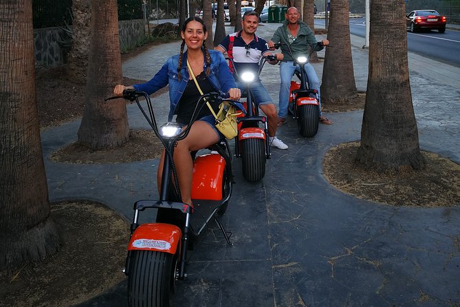 Maspalomas - Meloneras : e-Scooter 2 seat Sunset Guided Tour - Palm trees, cacti, and the Campo Internacional