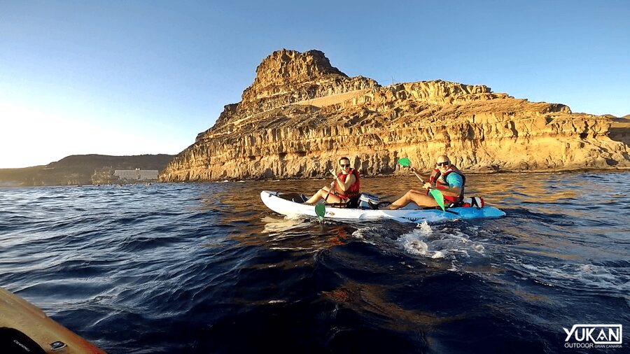 Mogán: Guided Kayak to Caves and Snorkeling Tour - The paddle from Taurito Beach