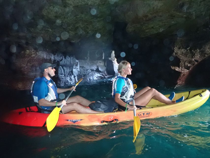 Mogán: Guided Kayak to Caves and Snorkeling Tour - Cliff jumps for the willing