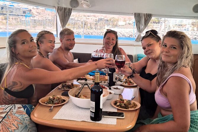 Private 4 hour Catamaran cruise in south coast of Gran Canaria - Swimming, Snorkeling, and Paddleboarding