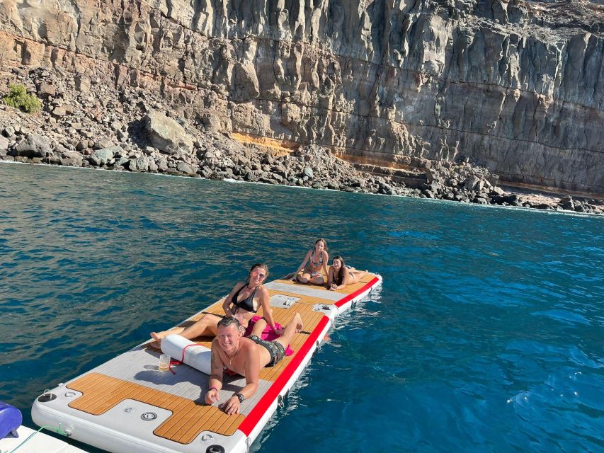 Puerto Rico, Gran Canaria: Boat Tour with Tapas and Drinks - The Mogán swim stop and included water gear