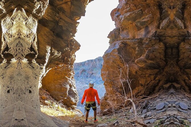 Via Ferrata in Gran Canaria. Vertical adventure park. Small groups - Rope bridges, swings, and a volcanic tunnel